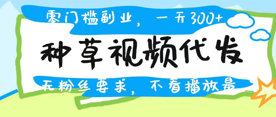 种草视频代发，无门槛日入300+，无粉丝要求，不看播放量-荔枝网络