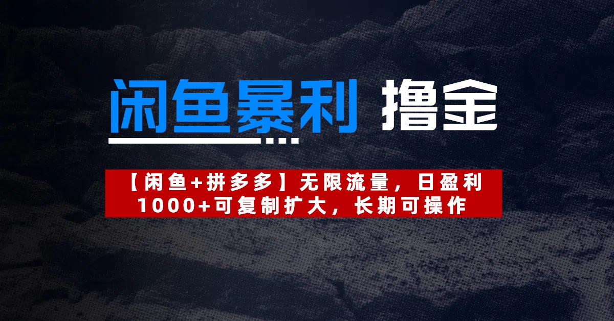 【闲鱼暴利撸金】无限流量，日盈利1000+可复制扩大，长期可操作-荔枝网络