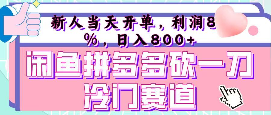 咸鱼拼夕夕砍一刀冷门暴力赛道，新人当天开单，利润百分之八十，日入 800+-荔枝网络