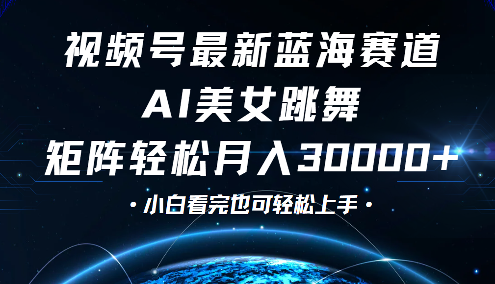 视频号蓝海赛道玩法，当天起号，拉爆流量收益，小白也能轻松月入30000+-荔枝网络