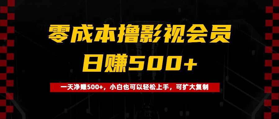 0成本撸影视会员，一天净赚500+，小白也可以轻松上手，可扩大复制-荔枝网络