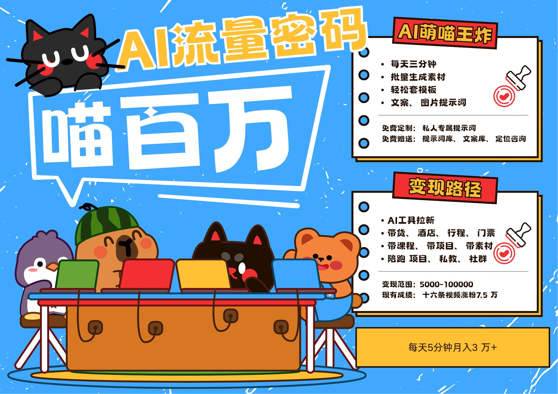 AI+宠物+旅行2025最火流量密码 轻松用AI宠物做文旅账号 可带货，带酒店，可以带行程，旅行社 小白三分钟学会 N种变现渠道 月入五位数  管道收益-荔枝网络