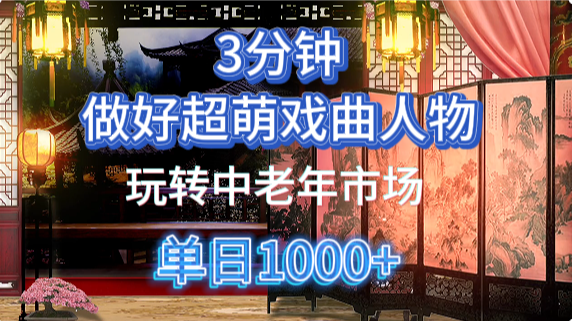 用Ai制作Q版戏剧人物手把手教你吃透中老年经济,5分钟一个成品,多渠道变现-荔枝网络