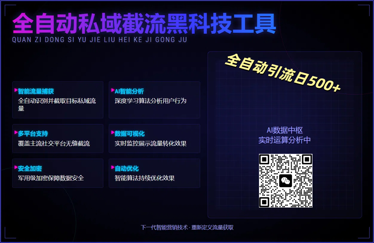 全自动私域截流黑科技工具——全自动引流日500+-荔枝网络