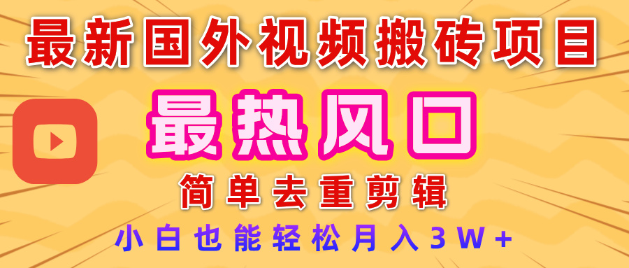 2025最新热门风口，国外视频搬砖项目，简单去重剪辑，小白也能轻松月入3W+-荔枝网络