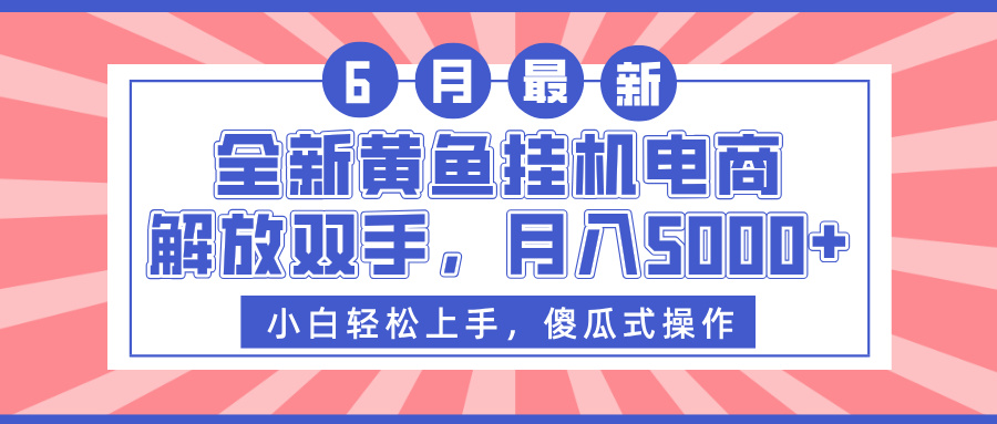 全新黄鱼挂机电商，解放双手，月入5000+-荔枝网络