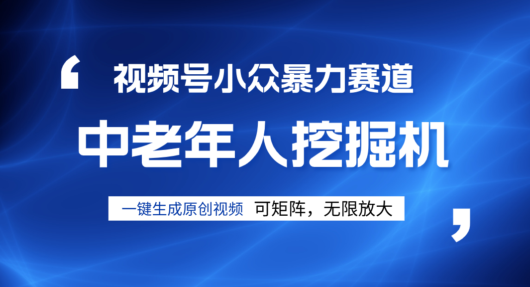 视频号新手逆袭密码！超小众暴力赛道，中老年人深信不疑，原创通过率拉满-荔枝网络