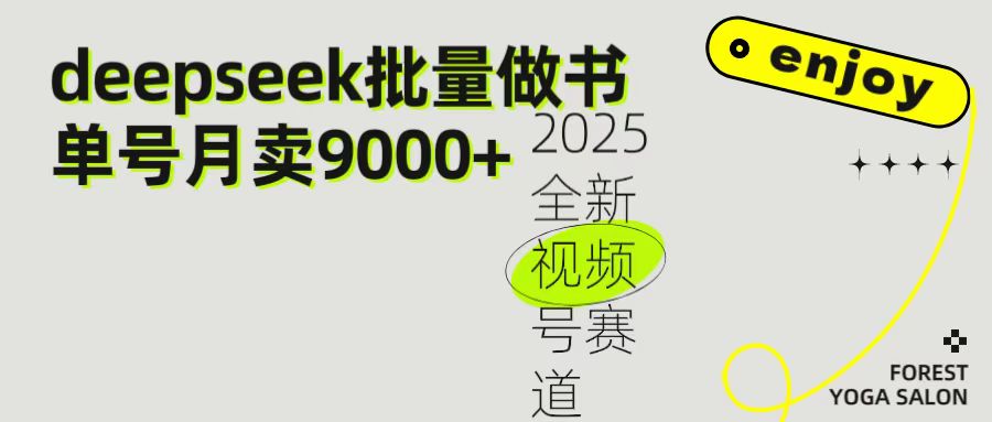 2025最新视频号项目 如何用Deepseek快速批量制作书单号 日入1000＋-荔枝网络
