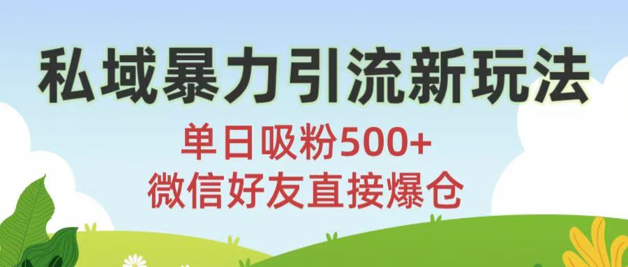 私域暴力引流新玩法!单日吸粉500+，微信好友直接爆仓-荔枝网络