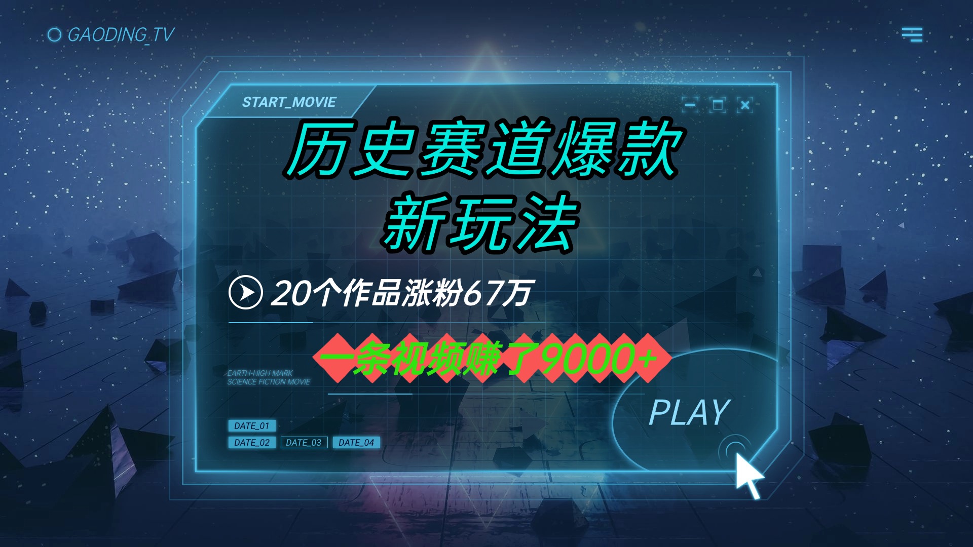 20个作品涨粉67万，一条视频赚了9000+，历史赛道爆款新玩法-荔枝网络