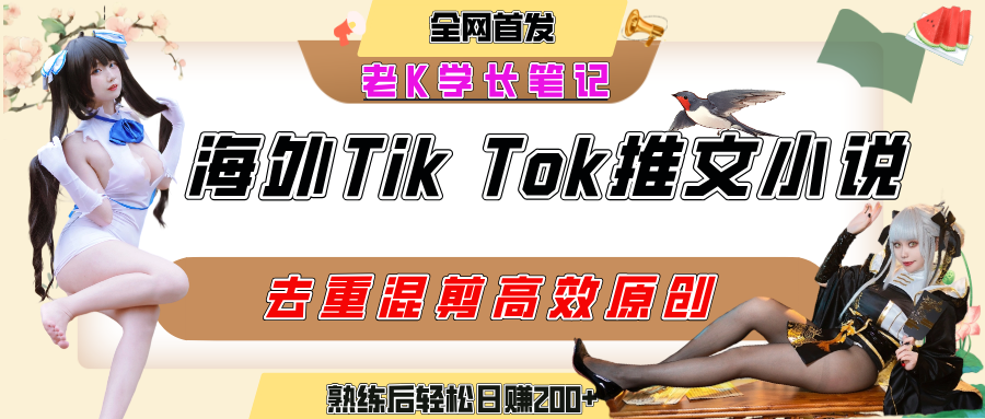 海外tiktok小说推文暴力项目，高停留率，高转化率，上手后一天搞顿饭钱不是问题-荔枝网络