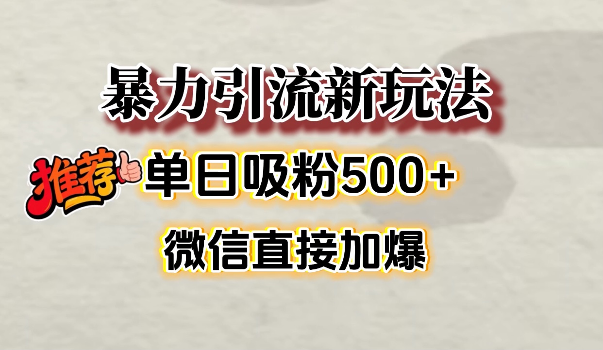 微信加爆的引流超级方法，单日吸粉500➕-荔枝网络