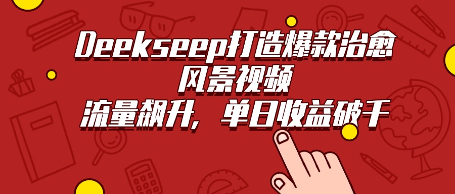 Deekseep打造爆款治愈风景视频,流量飙升,单日收益破千-荔枝网络