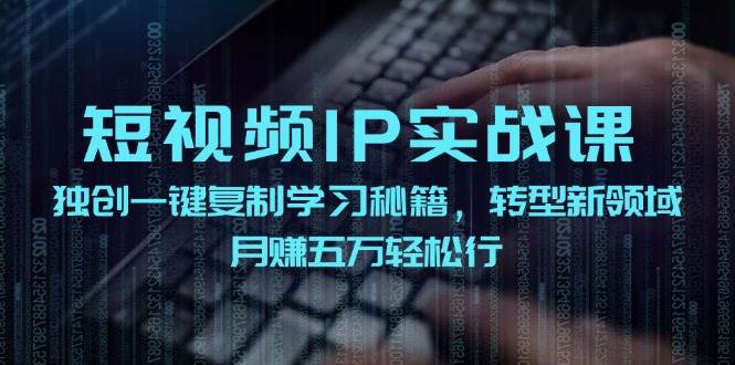 短视频 IP实战课,独创一键复制学习秘籍,转战新领域,月赚五万轻松行-荔枝网络