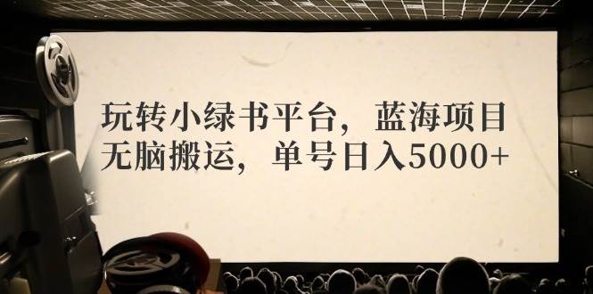 玩转小绿书平台，蓝海项目，无脑搬运，单号日入5000+-荔枝网络
