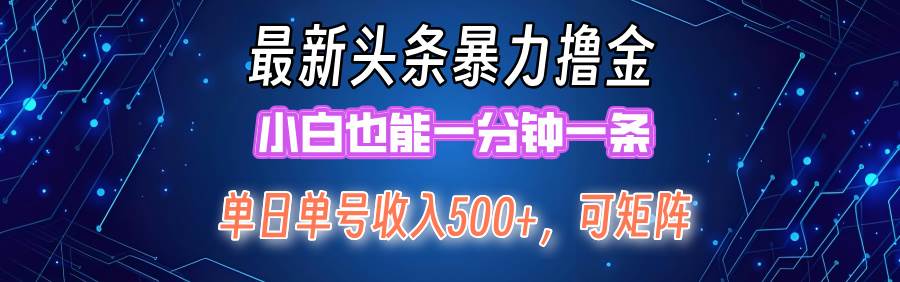 最新暴力头条掘金日入500+,矩阵操作日入2000+ ,小白也能轻松上手!-荔枝网络